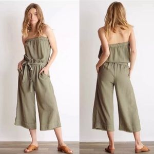 Cloth & Stone Strapless Army Surplus Style Jumpsuit